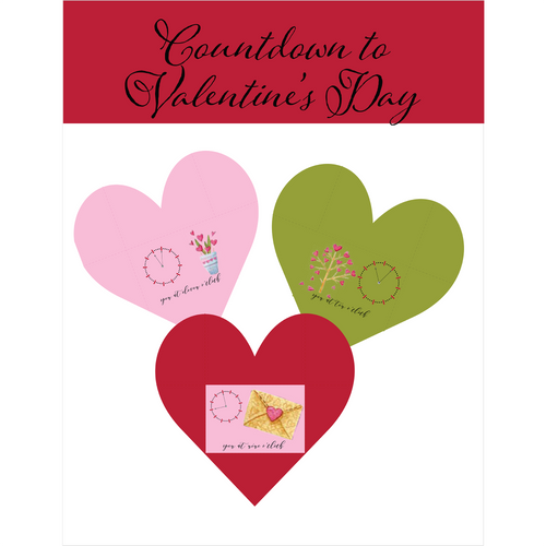 Countdown to Valentine's Day PRINTABLE Kit